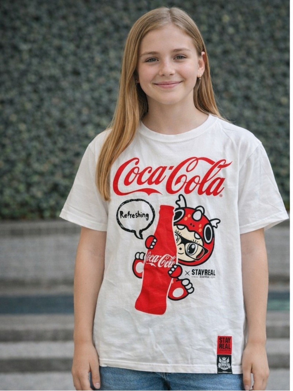 Coca-Cola x Stayreal Graphic White T-Shirt – XL (Big Kid)